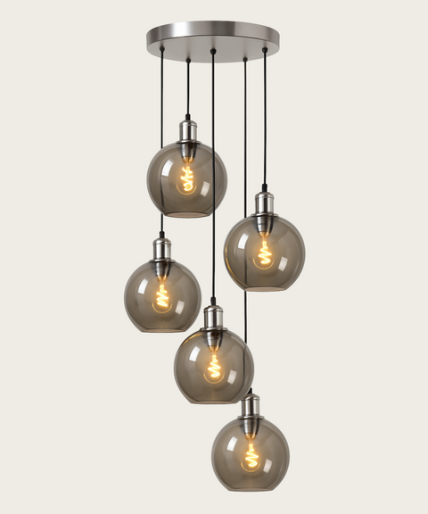 Hanglamp Smoke Glas 5 Lichts
