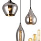 Smoke Glas Hanglamp 3 stuks - Druppel