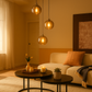 HeyHeaven® Smoke Glas Hanglampen Rond 3 Lichts | Industrieel | Woonkamer | Eetkamer | Slaapkamer | Zilver Rookglas